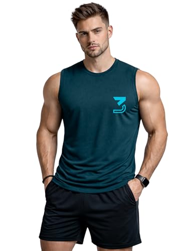 Image of 3Colours RGB Fitness Designer Gym Stringer Vest, Gym Vest, Racer Y Back, Sports Tank Tops, Sando for Men C Cut-3 Logo