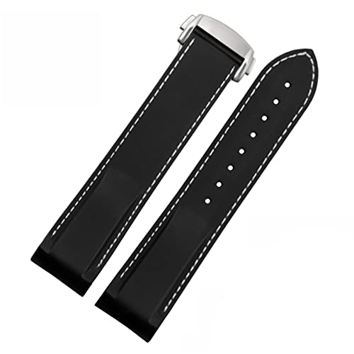 [SKXMOD] IKV[}X^[007hXgbvuXbgp20mm 22mmVREHb`oh܂肽ݎobNt(Black withe silver,22mm)