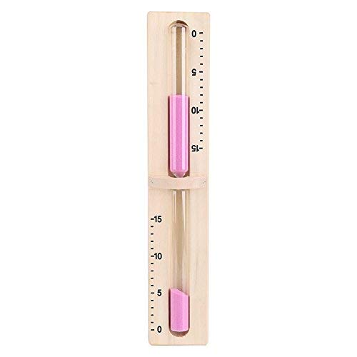 Clessidra Sand Timer 15 minuti Orologio a forma di cilindro in vetro sabbia per di compleanno con ornamento desktop