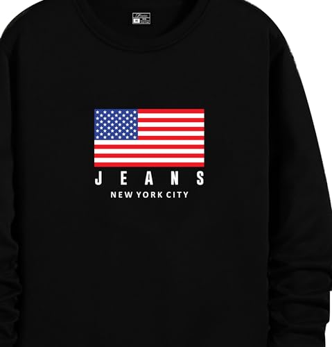 Image of JUGULAR Men's Pure Cotton Regular Fit Full Sleeve Printed Round Neck Tshirt