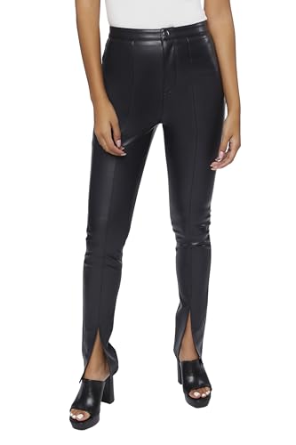 Forever 21 Women's Faux Leather Split-Hem Pants2