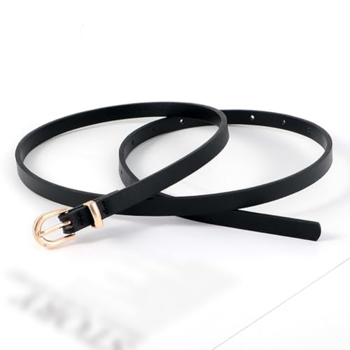 GSHLLO 4 Pcs Fashion PU Leather Belts Ladies Thin Adjustable Waistbands Women Skinny Waist Belts Wedding Dress Belts Trendy Jeans Belts with Metal Buckle for Coats2