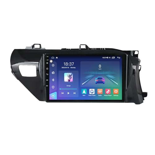 Image of Android Car Stereo for Toyota Hilux 2015-2025 Right Hand Drive Only,10 inch IPS Touchscreen with Upgrade Wireless CarPlay & Android Auto,WiFi /GPS,Support SWC and Subwoofer,4-Core 2G+32G