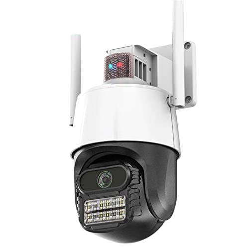 Kits de vigilancia DVR, Cámara IP De 8MP Con Alarma De Sirena Antirrobo, Cámara PTZ De Detección Humana, Cámara CCTV De Seguridad For Exteriores Con Visión Nocturna Infrarroja A Color ,CCTV al aire li