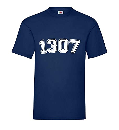 T-shirt marine pour homme XXXL en coton premium de qualité supérieure 1307