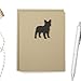 French Bulldog Blank Cards 10 Pack | Handmade Black Frenchie Kraft Notecards | Dog Greeting Cards with Envelopes