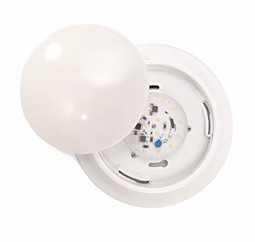 Coramdeo 7.4 Inch Led Flush Mount Ceiling Light Fixture, Closet, Bathroom, Shower, Laundry, Hallway, Pantry, 3K, Built In Led 75W Of Light From 11.5W Of Power, 800 Lumen, Dimmable, White Finish #TOP3