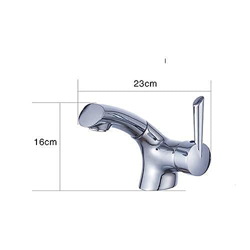 Grifo de bronce cromado de alta durabilidad con caño extraíble para lavabo 6