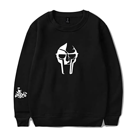 zhedu MF DOOM Hoodie Unisex Tracksuit Women/Men's Outwear Harajuku Streetwear American Rapper Fashion Clothes Plus Size (L,Color 1) Cover