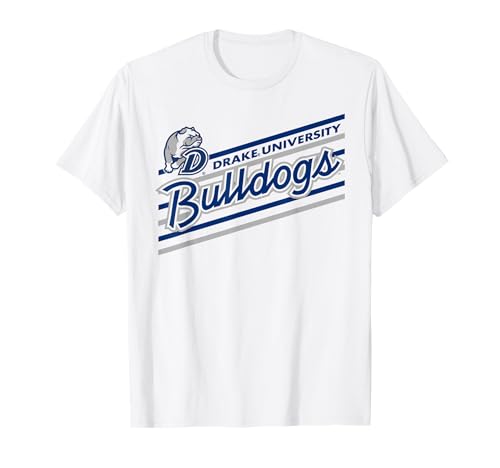 Drake Bulldogs Retro Performer White Officially Licensed T-Shirt