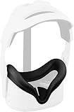 New World VR Silicone Face Cover for Quest 2, Sweat-Proof Lightproof Non-Slip Washable Replacement Face Pads for Quest 2 Accessories
