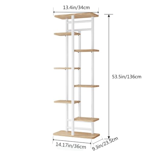 Image of LINZINAR Plant Stand Indoor 4 Tier Metal Corner Tall Flower Shelf