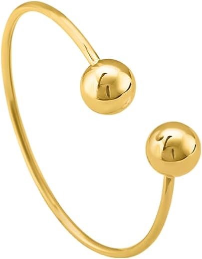 PALMONAS Ball Cuff Bangle Bracelet - Gift for Girls &amp; Women | Waterproof &amp; Anti Tarnish Bracelets, Jewellery for Women