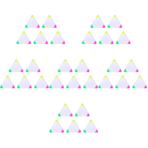 Marqueurs triangulaires fluorescents Housoutil pour fournitures scolaires, lot de 30 pièces