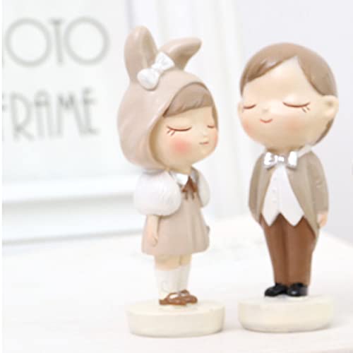 Statuette couple mignon décoration maison moderne et idée cadeau