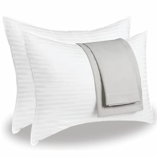 Dom're Dreams Soft Luxury Pillow Queen Size Set of 2 - Luxury Soft Cooling Pillow - Hotel Collection 100% Virgin Gel Fiber Down Alternative Bed Pillow - for Back, Stomach or Side Sleepers