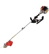 33CC 2-Stroke Grass String Trimmer, Gas Powered Weed Edger, Two Blade Heads Grass Cutter Weed Eat...