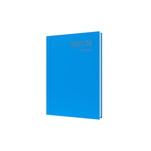 Collins 'Essentials' 12 Month Mid/Academic Year Planner, July 2025-July 2026 - ESSA51M.57-2526 - Day-to-Page Appointments Diary, A5 Hard Cover, Light Blue