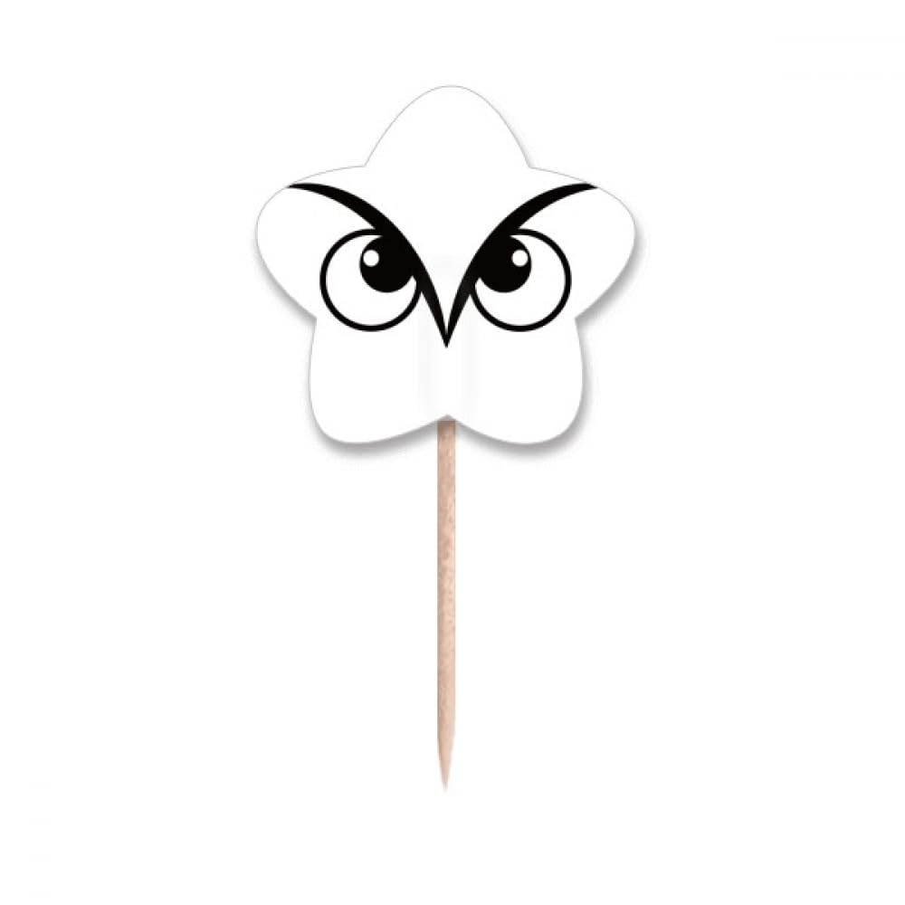 Drapeaux cure-dents noirs étoiles pour éviter les doigts sales sur vos cupcakes de fête