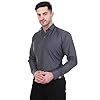 Sparrow Outfit Men’s Cotton Blend Regular Fit Shirt | Casual Wear Formal Shirts for Men and Boys | Spread Collar Long Sleeve Button Down Shirt for Office Parties Special Occasions (Graphic Charcoal)
