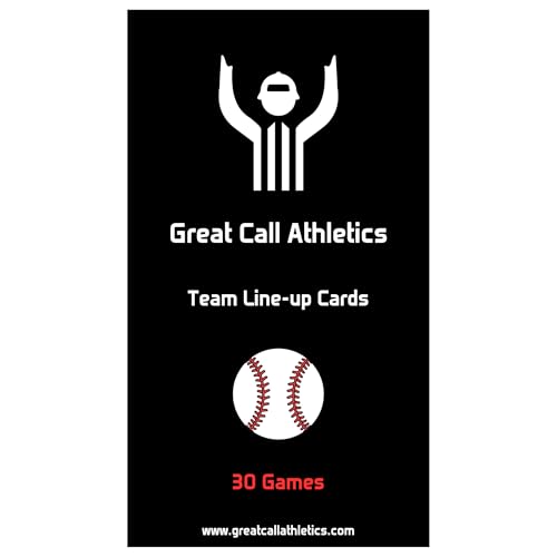 Great Call Athletics Baseball/Softball Lineup Cards | 30 Games 16 Player Roster Lineup Sheet 4 Part Carbon Copy Coach Umpire