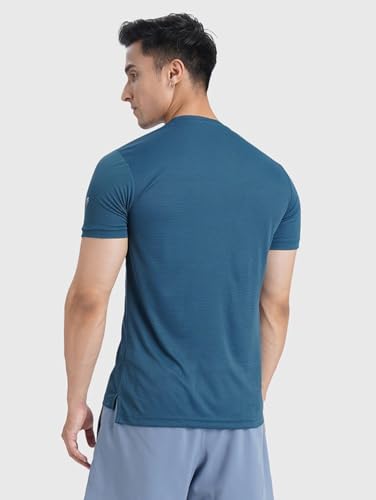 Image of FUAARK Men Moisture Wicking Solid Round Neck Tshirt