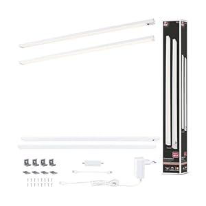 Paulmann 98618 LED Unterschrankleuchte Inline Starterset 2x6W 550x26mm 2x500lm 24V Weiß matt 3000K dimmbar