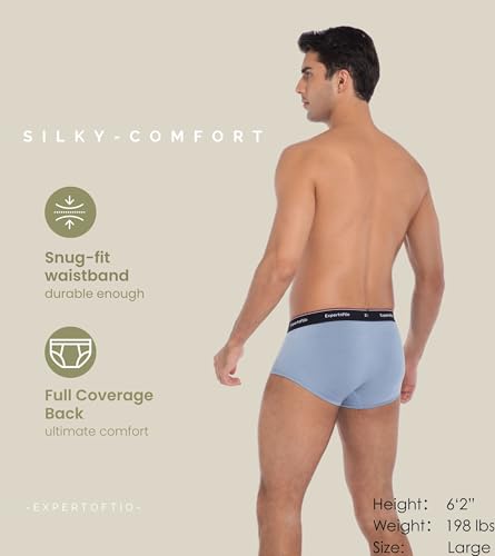 Image of Men's Underwear Briefs Viscose from Bamboo, Moisture Wicking Tagless Underwear for Men Pack Comfort Fly