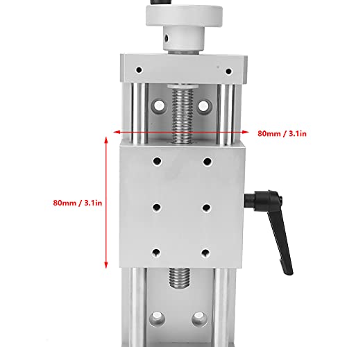 Lineartisch Schiebetisch , 196N Tragfähigkeit Manueller Tisch Schiebetisch Aluminiumlegierung anodische Oxidation Oberflächenbehandlung für Produktionsmaschinen(Hub 100mm)