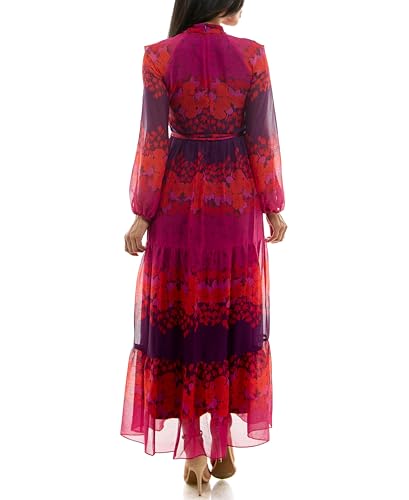 Image of Maison Tara Women's Printed Long Sleeve Maxi Dress