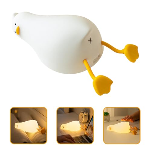 Lámpara de Noche LED de Silicona en Forma de Pato Blanca miniatura 4