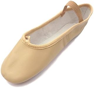 Roch Valley Ophelia Leather Ballet Shoes Full Suede Sole Pre-Attached Elastics New Improved Sizing! (12.5 EUR 31 (Child), Pink)