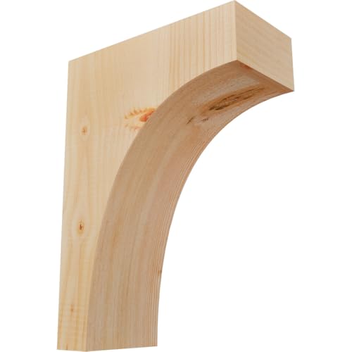 Ekena Millwork COR06X12X16HUN00SDF 5 1/2"W x 12"D x 16"H Huntington Smooth Corbel, Douglas Fir