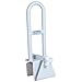 Dynarex 10340-6 Tub Rail with Steel Clamp On, White Steel, 6" Width, 19.4" Height, Pack of 6