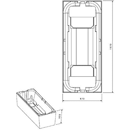 Badewanne 4-in-1 KOMPLETT SET Stahl Rechteckwanne 160 x 70cm weiß inkl. Wannenträger, Ablaufgarnitur und Wandarmatur – Bild 4
