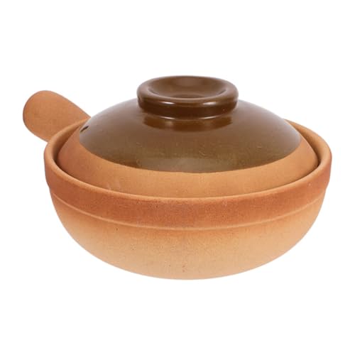 Traditional Clay Cooking Pot 600ml with Lid for Rice and Stew