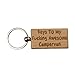 Decalarama Campervan Keyring Gift - Keys To My Fucking Awesome Campervan - Nice Cute Engraved Wooden Key Fob Novelty Custom Present