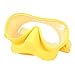 LAVEN Snorkel Diving Mask, 3D Tight Fit Foldable Anti Fog Tempered Glass Swim Goggles for Freediving (Yellow)