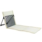 Tragbarer Strandmatten -Lounge Stuhl, gefaltetem atmungsaktives Mesh -Liege für Pool -Camping -Angelreisen (beige)