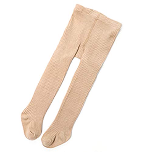 Girls Baby Knitted Tights Winter Warm Seamless Cotton Leggings 1 Pack Pantyhose for New-Born Infants Toddlers 0-2Y,Beige,M
