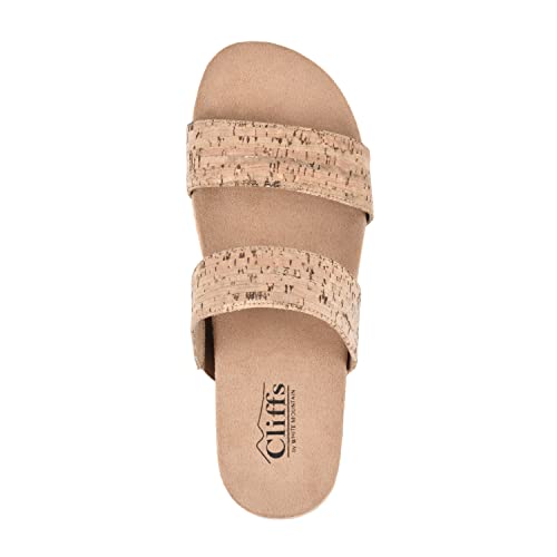 Cliffs By White Mountain Tahlie Women's Slide Sandal, Natural/Cork, 10 M #TOP3