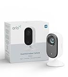Arlo Essential 3 Überwachungskamera Innen, 2K HDR Video, kabelgebundene Heimhaustierkamera mit Auto-Privatsphäre-Objektivabdeckung, Nachtsicht, intelligente Sirene, 2-Wege-Audio & WLAN, sichere