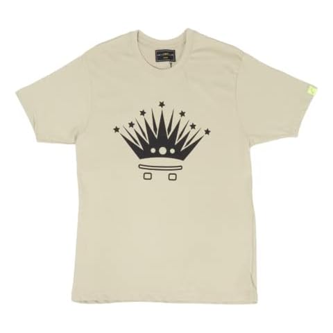 Metropollie - Short Sleeve T-Shirt, Flmenca Collection with Crown Print, Unisex Slim Fit Design - Beige, Sizes From XS to 2XL, beige, L Cover