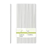 BYOZOYG Trinkhalm Jumbo 3450 Stück Ø 0,8 cm, 23 cm lang weiß – XL Papierstrohhalme vertikal gerollt – Nachhaltige Strohhalme - Plastik Alternative für Gastronomie, Catering, Events, Cocktailbar