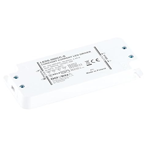 6W 500mA Constant Current LED Driver, 3.6-12Vdc, Slim Design, Efficiency: 84%; Power Factor: 0.96 Cover
