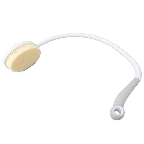 Long Curved Back Bath Brush with U Shape Design, Soft Bristles, PP Handle - Applicable for Elderly, Disabled, Post-Surgery,Shoulder
