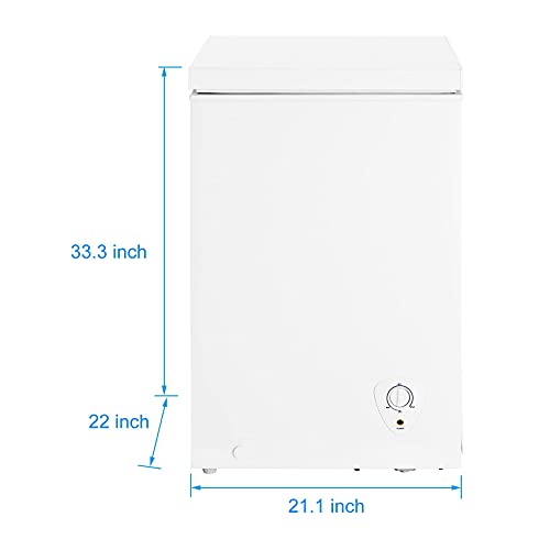 Smeta DSC-126HUN Small Chest Freezer 4.0 Cubic Feet, Deep Freezer Garage Outdoor Freezers thumb #6