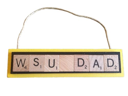 WSU DAD Wichita State Shockers Christmas Ornament Letters Tiles