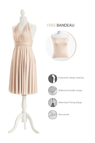 Short Infinity Bridesmaid Dresses Convertible Wrap Midi Multiway Dress