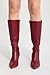 Adolilove Mid Calf Boots for Women Pointed Toe 2.5 IN Low Heel Zipper Boots Fashion Trendy Stiletto Heel, Red, Size 8